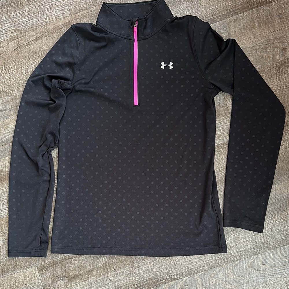 Under Armour Black Pullover with Pink Zipper